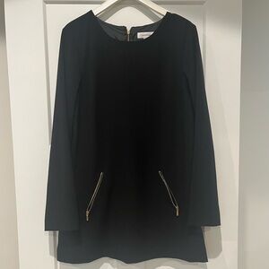 Calvin Klein Black Long Sleeve Mini Dress